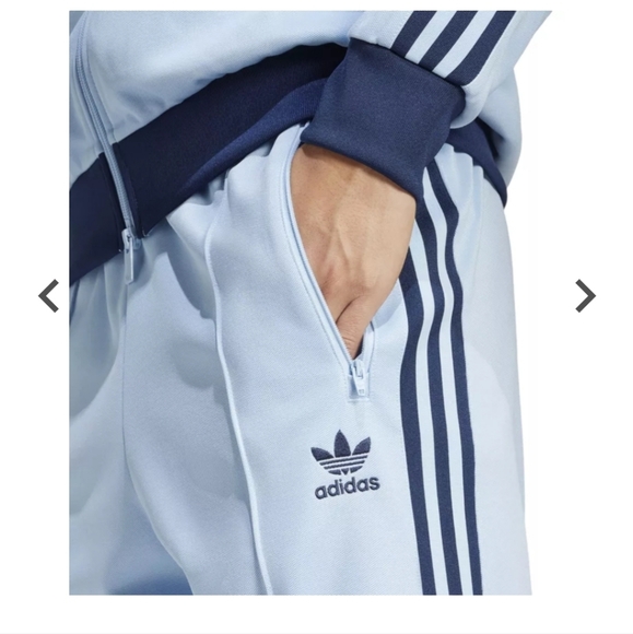 Adidas Classics Beckenbauer Track pants Mens Size M L XL Blue JP2525 - Picture 2 of 9